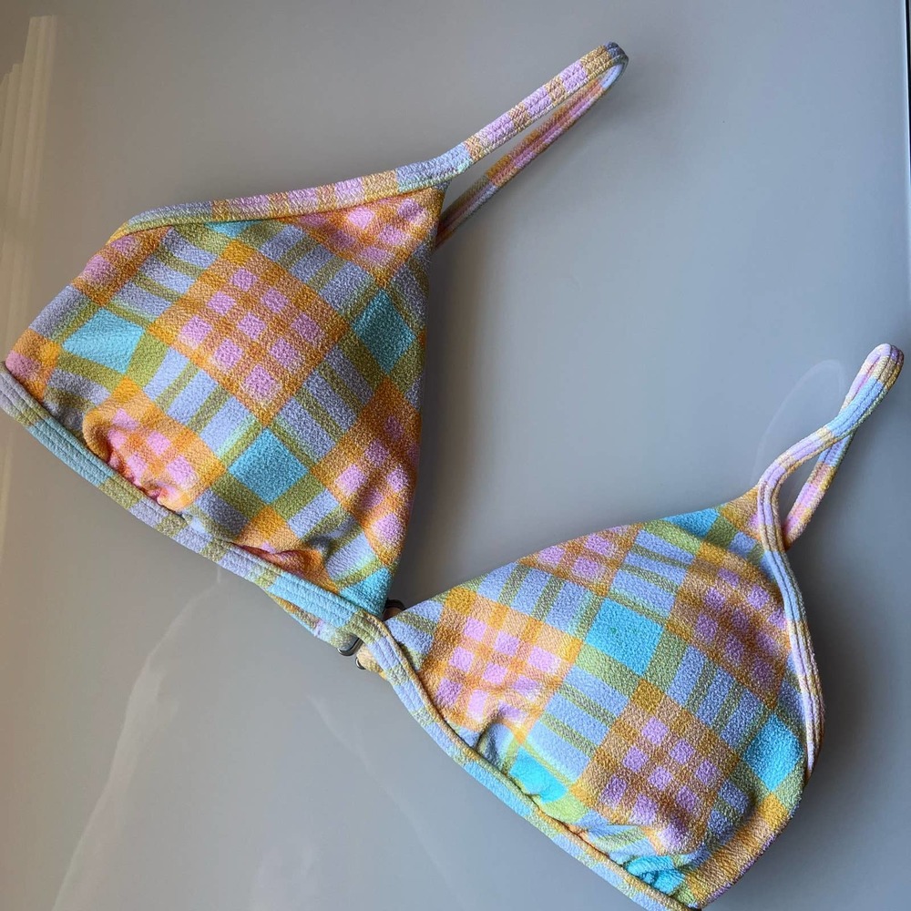 Billabong Check Please Charlie Triangle Bikini Top - image 2
